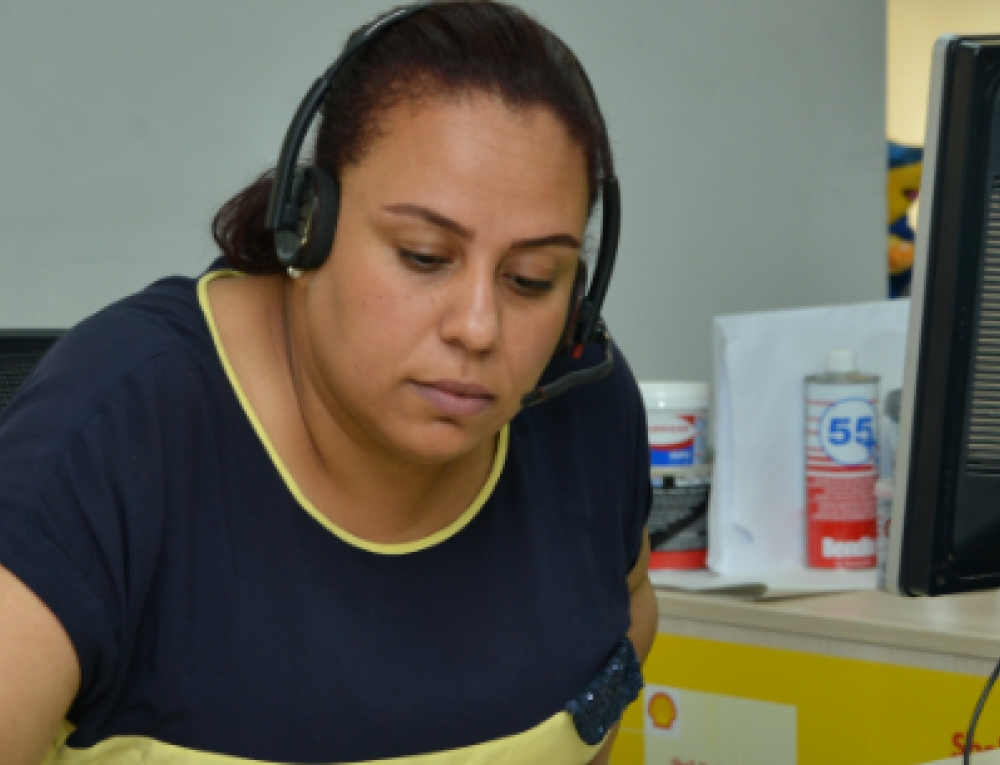 woman working