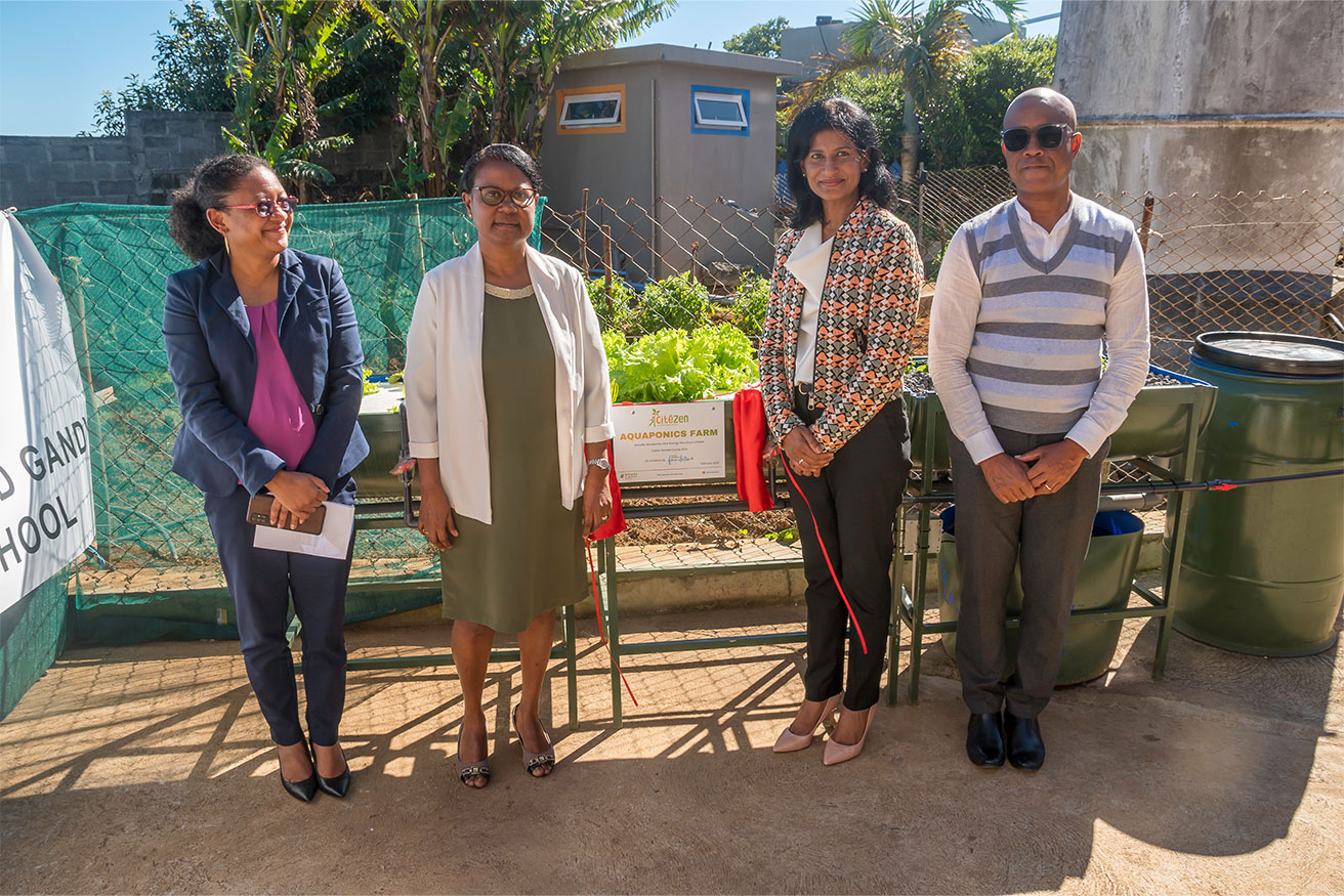 Vivo Energy Foundation inaugure un potager aquaponique éducatif à Rodrigues